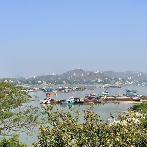 Aussichtspunkt Sagaing Irrawaddy Fluss Myanmar