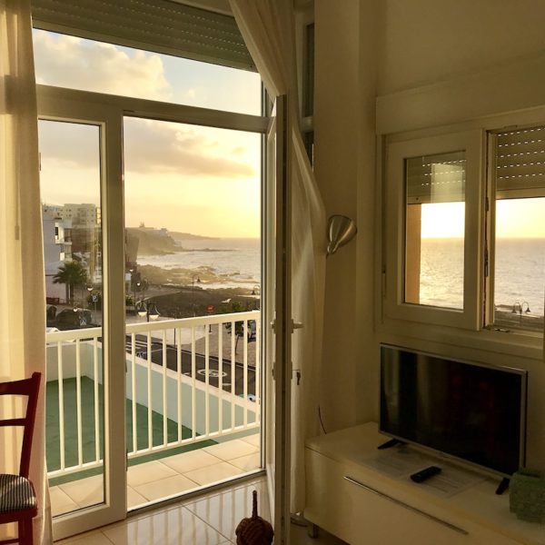 Bajamar Teneriffa Apartment Wohnzimmer Meerblick