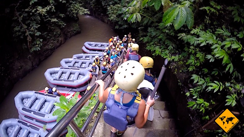 Bali Ausflüge Wildwasser Rafting Ayung