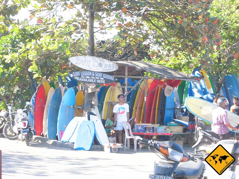 Bali Sehenswürdigkeiten top 10 Canggu Surfstand