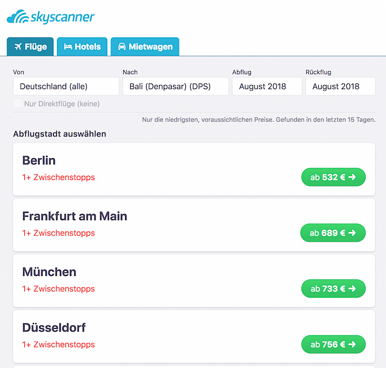 Bali wieviel geld mitnehmen