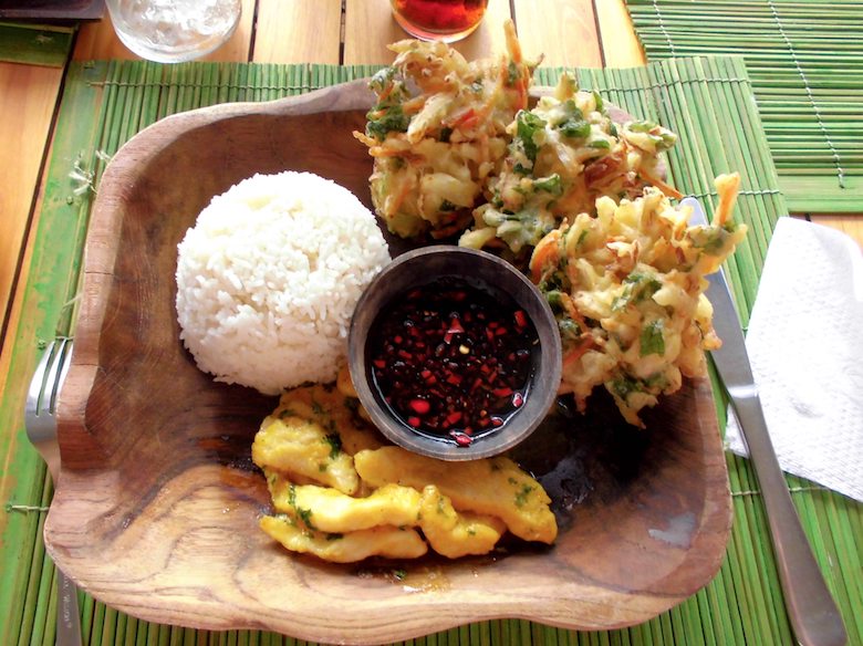 Bali in der Regenzeit Essen