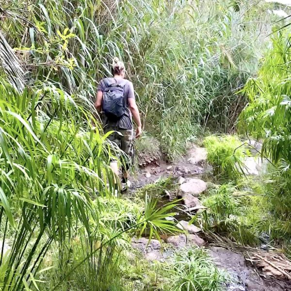 Barranco de Arure Wanderweg zum Wasserfall