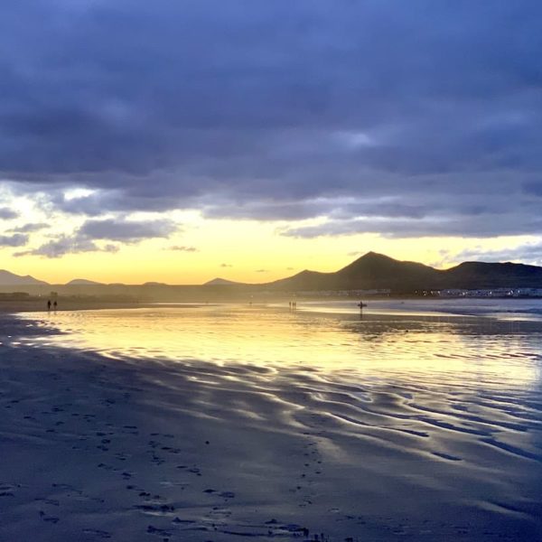 Caleta de Famara Strand Abend