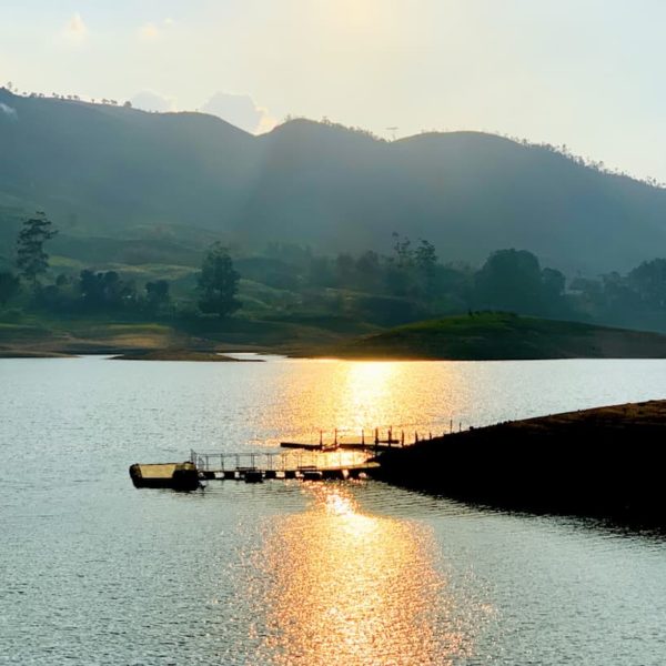 Castlereigh Reservoir Hatton Sri Lanka Sonnenuntergang