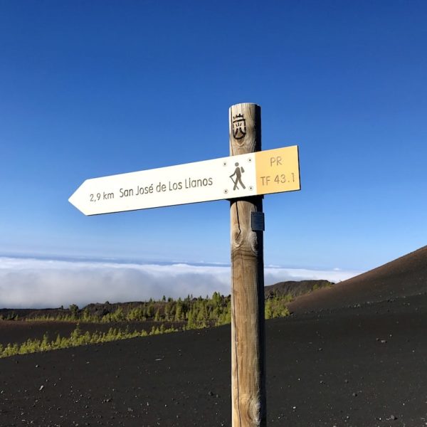 Chinyero Wanderung Wegweiser