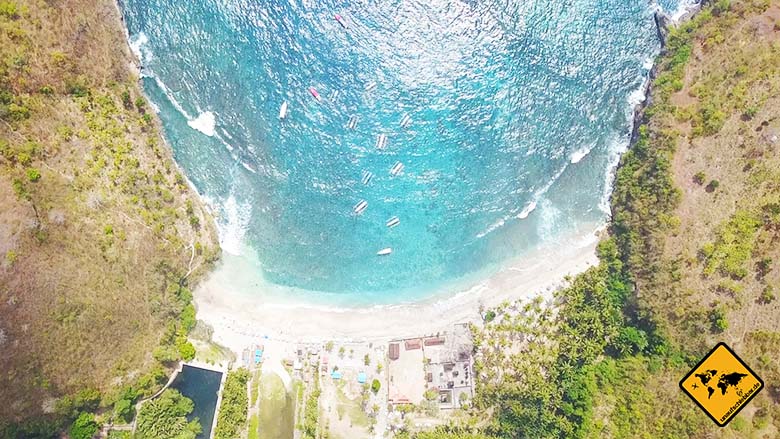 Crystal Bay Bali von oben
