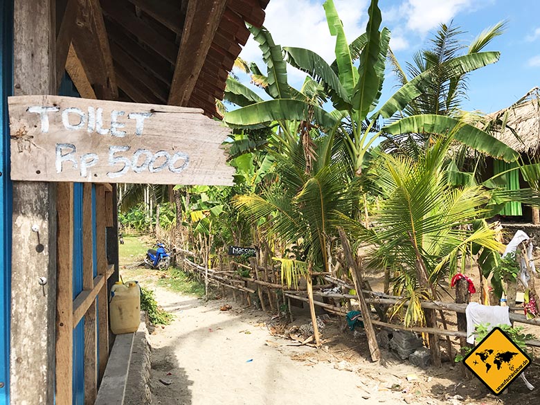 Crystal Bay Beach Nusa Penida Toiletten