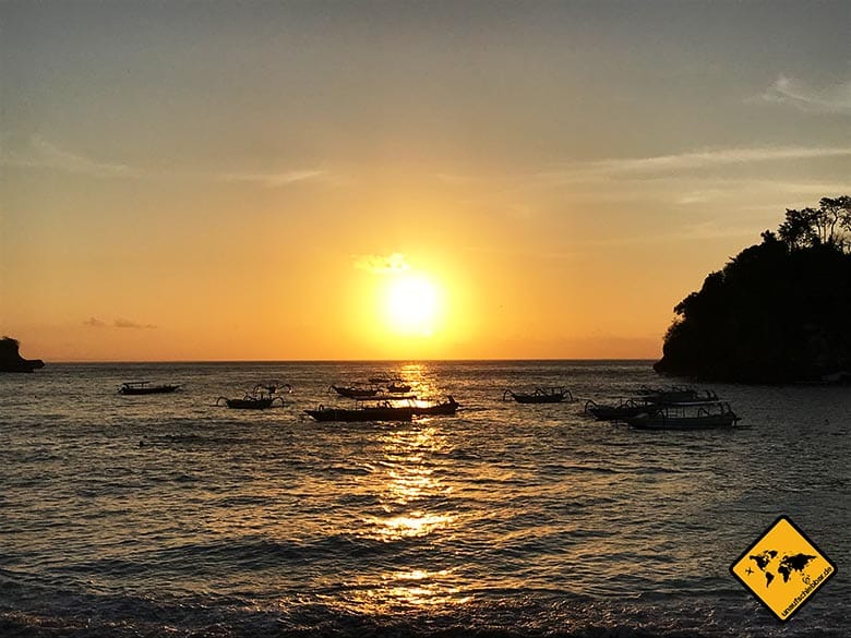 Crystal Bay Nusa Penida Sonnenuntergang Bucht