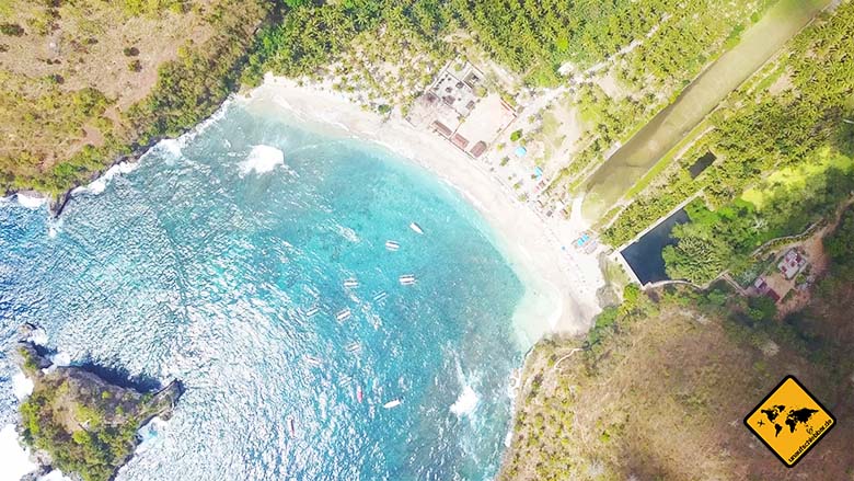 Crystal Bay Nusa Penida von oben