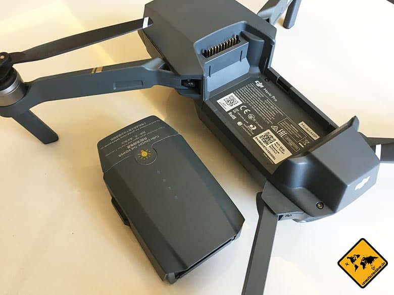 DJI Mavic Pro Akku rausgenommen