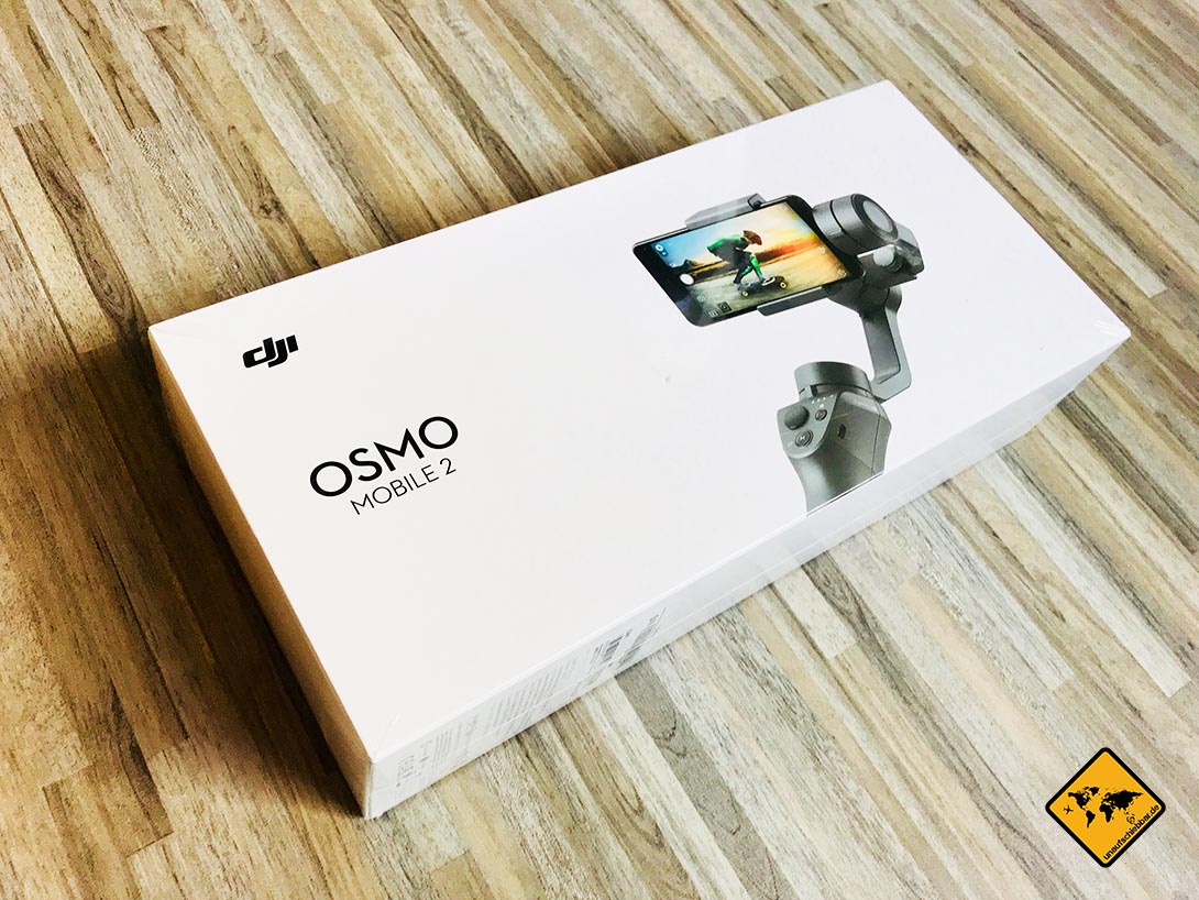 DJI Osmo Mobile 2 Test Karton Rückseite