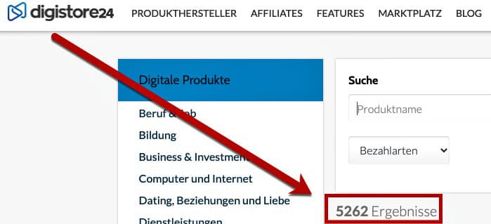 Digitale Produkte verkaufen Digistore24 Marktplatz