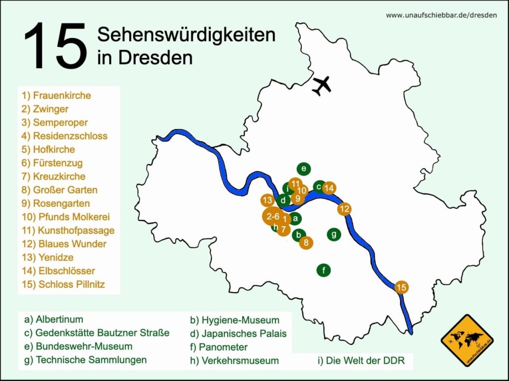 Verwunderlich Dresden Karte Sehenswurdigkeiten Bild