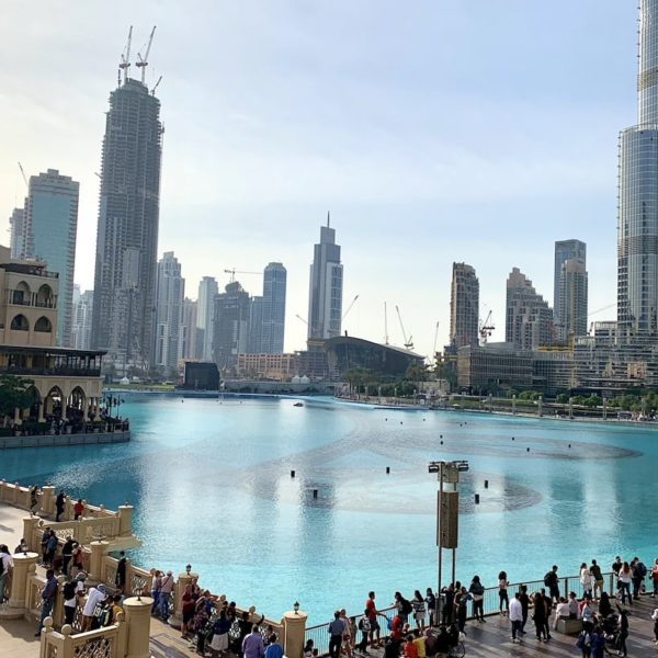 Dubai Mall Blick Dubai Lake