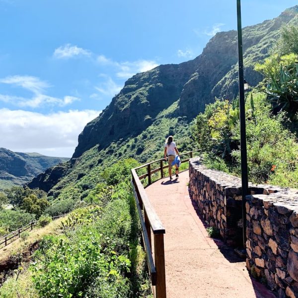 Ebenerdiger Weg Barranco de Guayadeque Gran Canaria