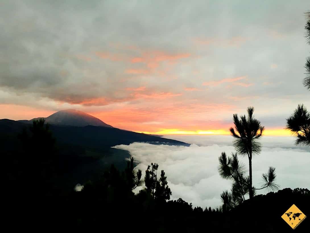 El Teide Sonnenuntergang Wolken