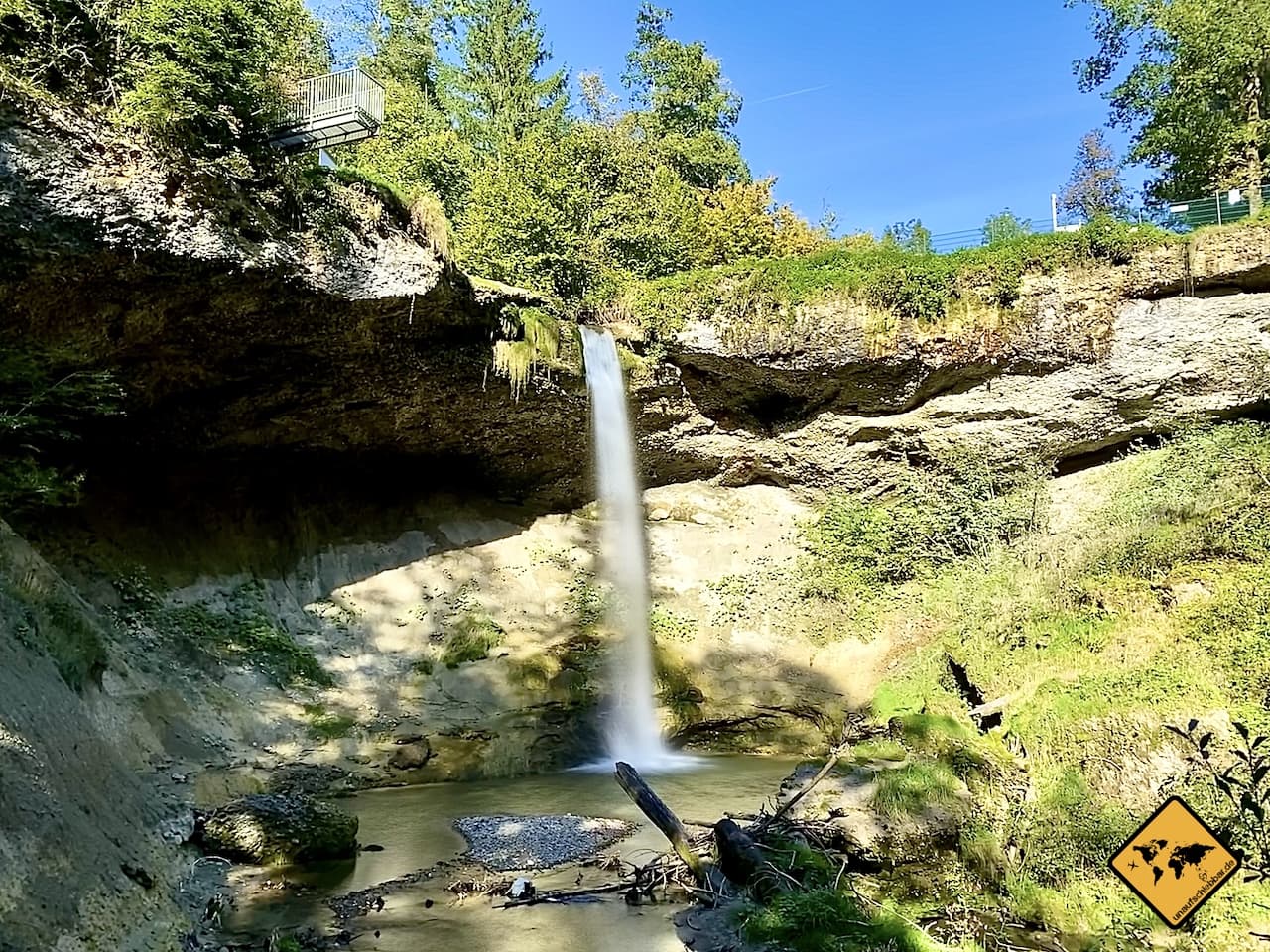 Erster großer Wasserfall Scheidegg 22 Meter