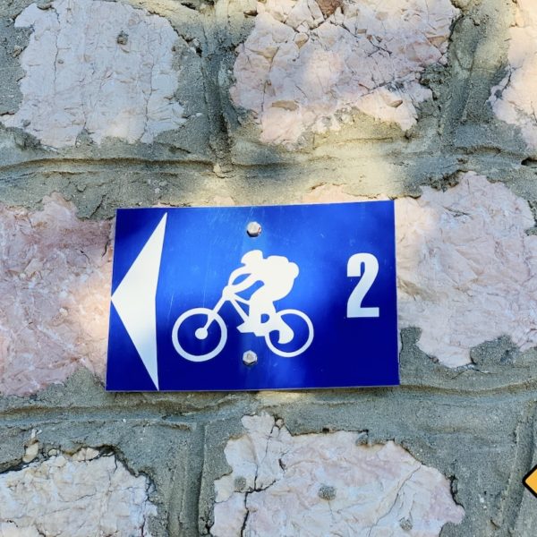 Fahrrad Routen Insel Krk Schild