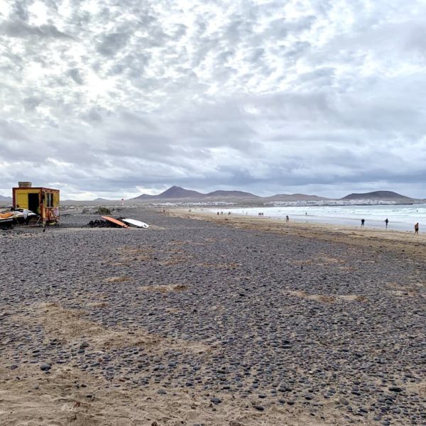 Famara Beach Lanzarote Strand Rettungsschwimmer