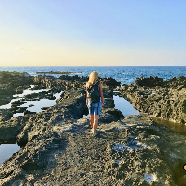 Felsen Lava-Küste Piscina natural de Jover