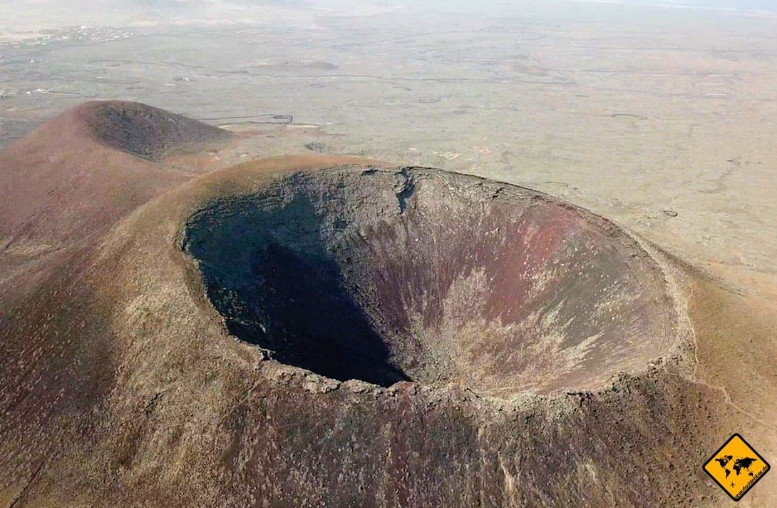 Fuerteventura Vulkan Drohnenaufnahme