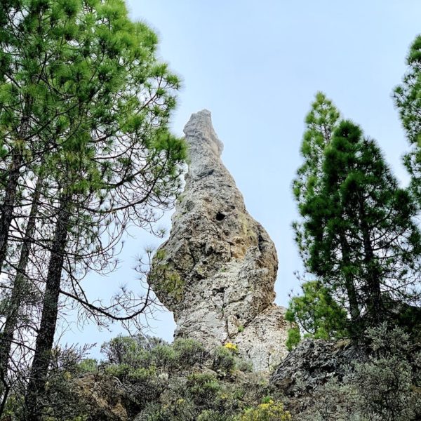 Gesteinsblock Gran Canaria Wanderweg Roque Nublo