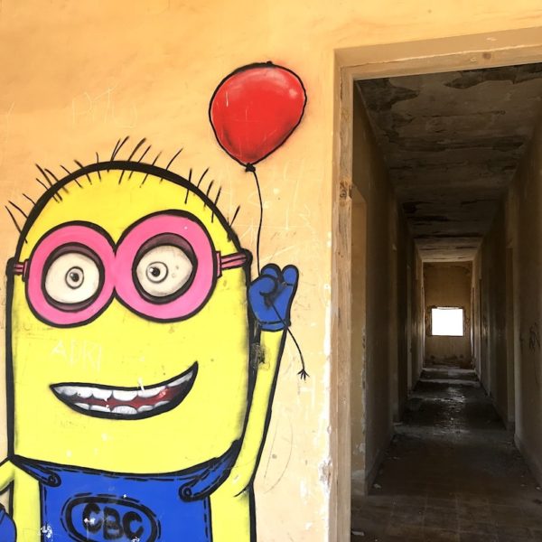 Graffiti Abades Teneriffa Geisterstadt Klinik