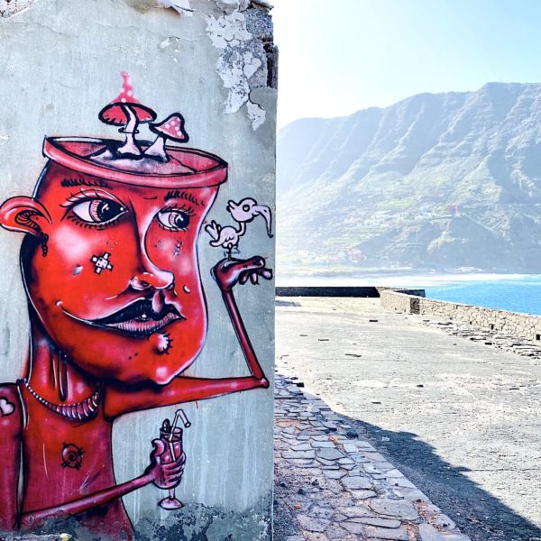 Graffiti Pescante de Hermigua ehemaliges Schwimmbad