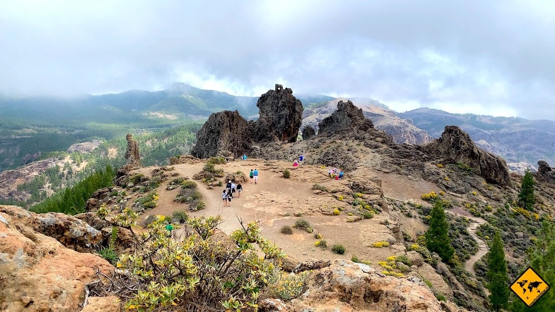 Gran Canaria Unternehmungen Roque Nublo Wanderweg