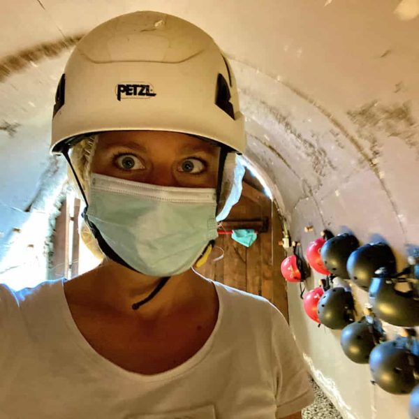 Helmpflicht Höhle Ecomuseo de Guinea