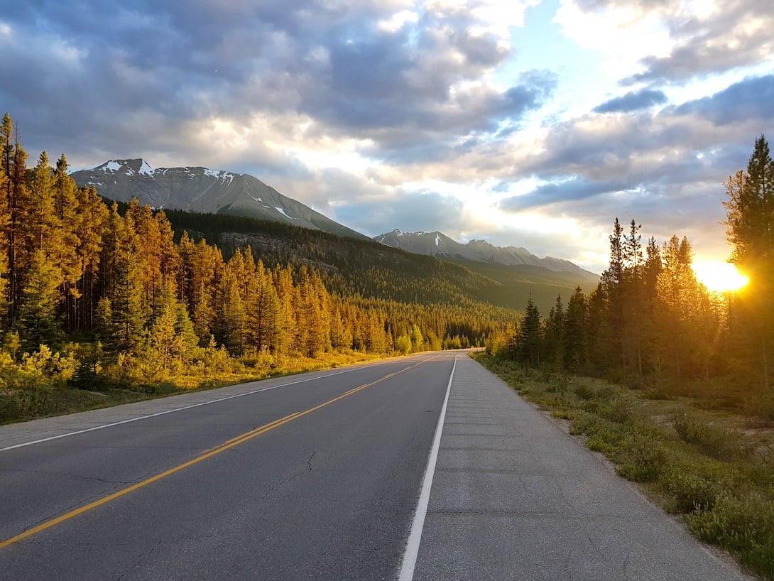 Kanadische Rocky Mountains Icefield Parkway Jasper