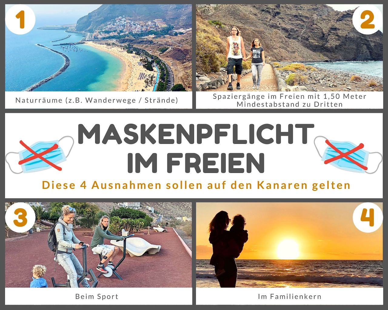 Kanaren Maskenpflicht im Freien