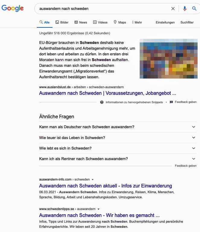 Keine Google Ads Auswandern nach Schweden Digitale Produkte verkaufen