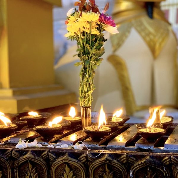 Kerzenlicht Abend Shwedagon Pagode Rangun
