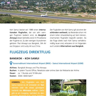 Koh Samui Reiseführer Inselguide Anreise Flug