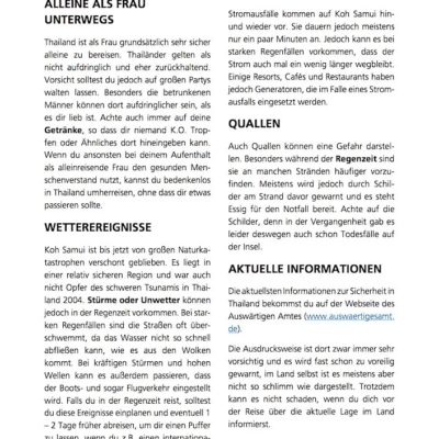Koh Samui Reiseführer Inselguide Sicherheitshinweise