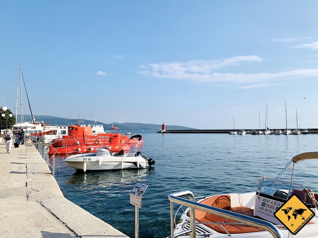 Krk Stadt U-Boot Hafen