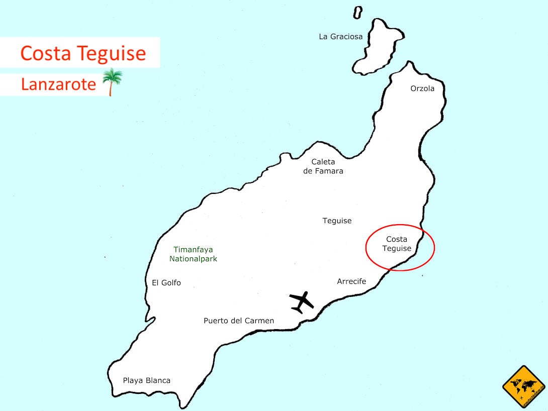 Lanzarote Karte Costa Teguise