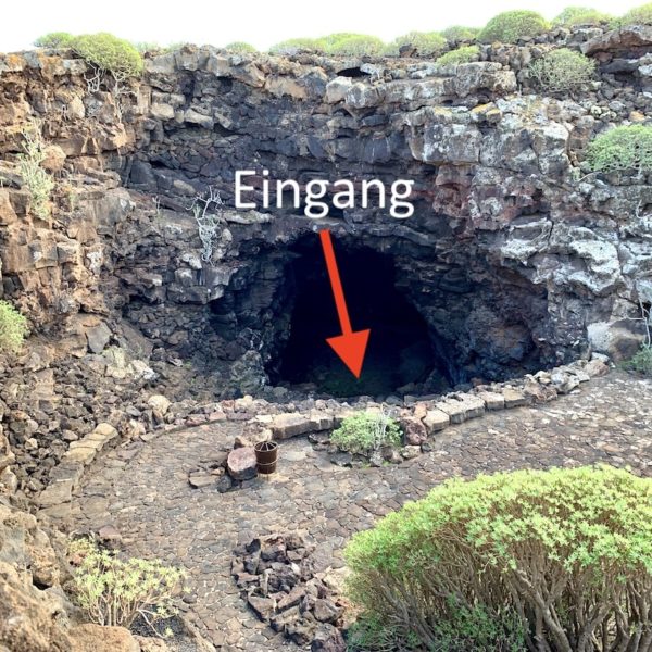 Lavahöhle Lanzarote Eingang