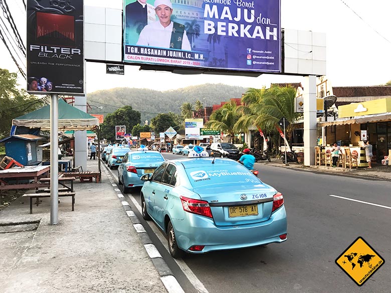 Lombok Urlaub Erfahrungen Blue Bird Taxi