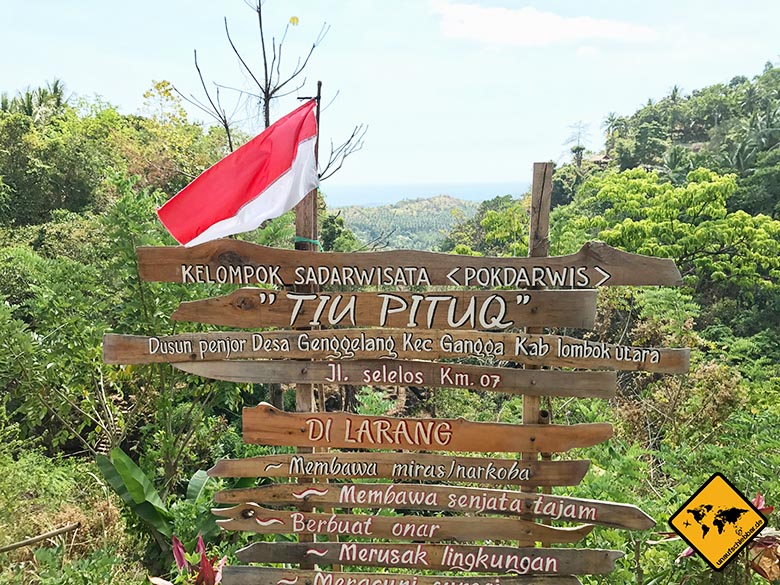 Lombok Wasserfälle Tiu Pituq