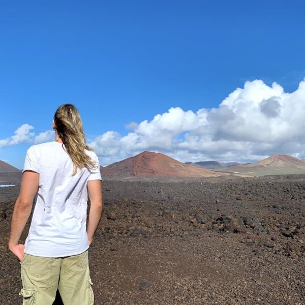 Los Hervideros Aussicht Feuerberge Lanzarote
