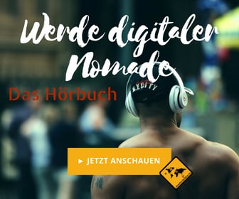 Medium Rectangle Ortsunabhängig Geld verdienen Hörbuch - Werde digitaler Nomade Mann