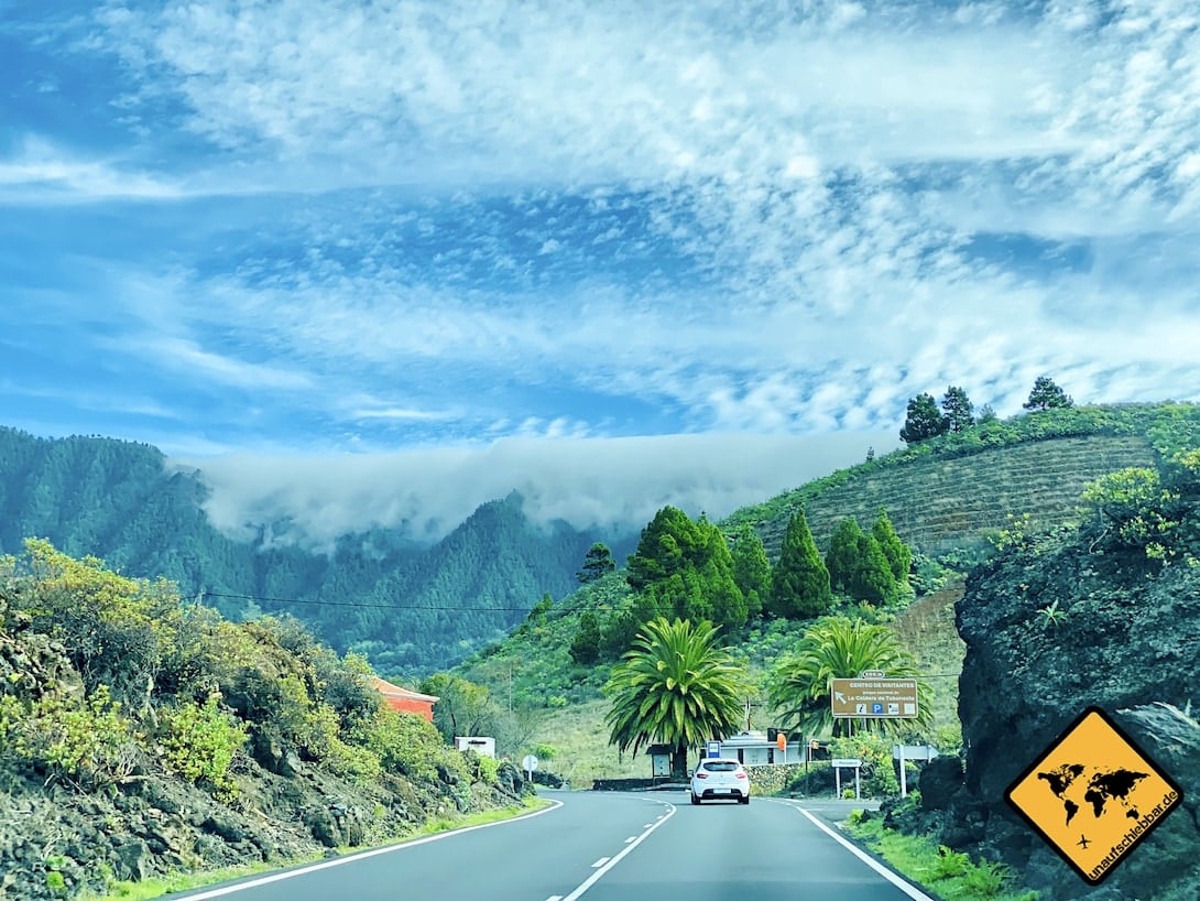 Mietwagen Straße La Palma kanarische Inseln