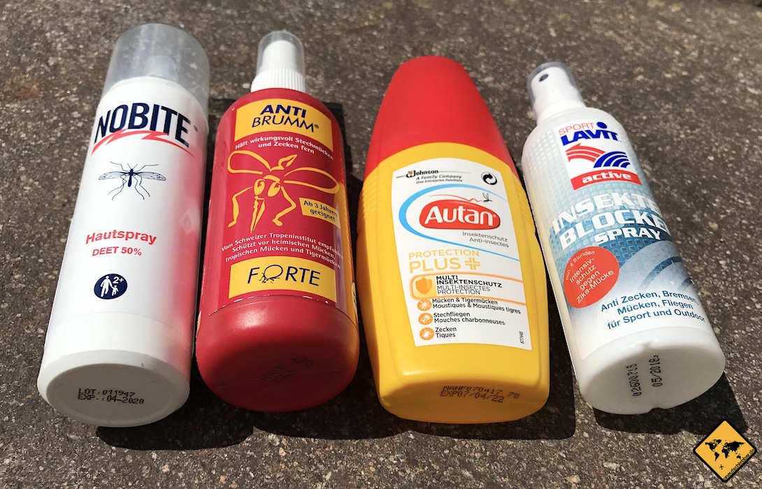 In unserem Mückenspray Test haben wir 4 Insektensprays miteinander verglichen: NOBITE, Anti Brumm Forte, Autan und den Sport Lavit Insektenblocker Spray
