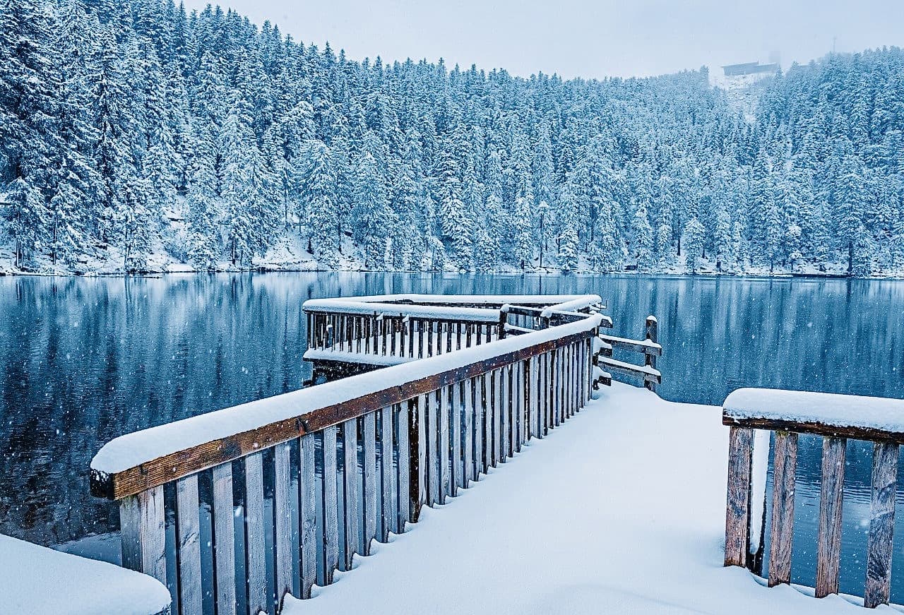 Mummelsee Schwarzwald Schnee