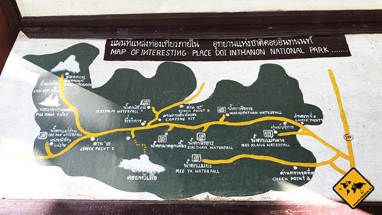 Nationalpark Doi Inthanon Karte