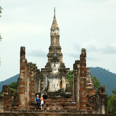Nordthailand Rundreise Geschichtspark Sukhothai Wat Mahathat