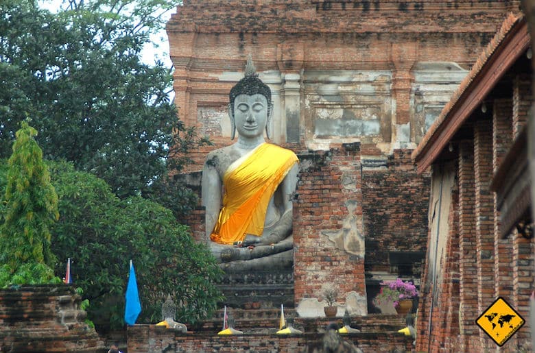 Nordthailand Rundreise Wat Yai Chai Mongkon Ayutthaya